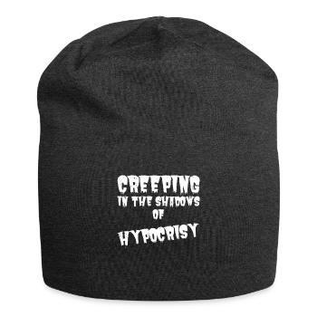 Saakastic Halloween saying for introverts - Jersey Beanie - charcoal grey - Front