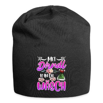 Mein Dirndl is in da Wäsch Bayerisches Dirndl Shir - Jersey Beanie - black - Front
