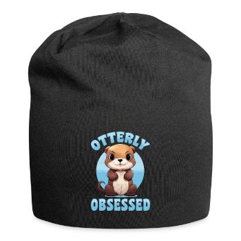 Otter Animal Kids & Adult - Otterly obsessed - Jersey-Beanie - Schwarz - Vorne