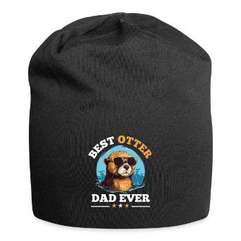 Otter Animal Kids & Adult - Best Otter Dad ever - Jersey Beanie - black - Front