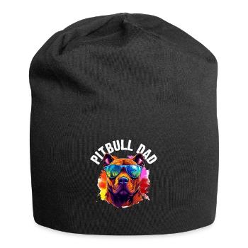 Pitbull Pittie Dog Breed Pet - Pitbull Dad - Jersey Beanie - black - Front