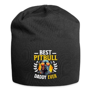 Pitbull Pittie Dog Breed Pet - Best Pitbull Daddy - Jersey Beanie - black - Front