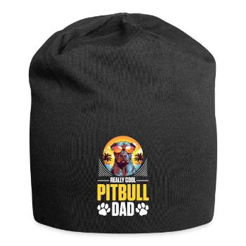 Pittie Dog Breed Pet - Really Cool Pitbull Dad - Jersey Beanie - black - Front