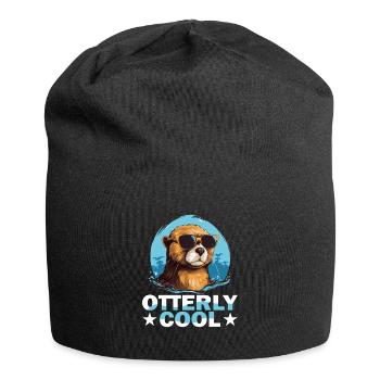 Otter Animal Kids & Adult - Otterly Cool - Jersey-Beanie - Schwarz - Vorne