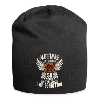 1965 year 58 years old classic car birthday rocker - Jersey-Beanie - Schwarz - Vorne