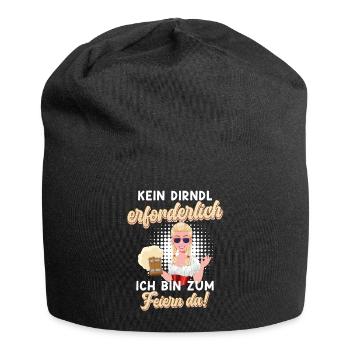 No dirndl required to celebrate - Jersey Beanie - black - Front