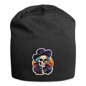 Skeleton Helloween Skull Skeleton Costume - Jersey Beanie - black - Front