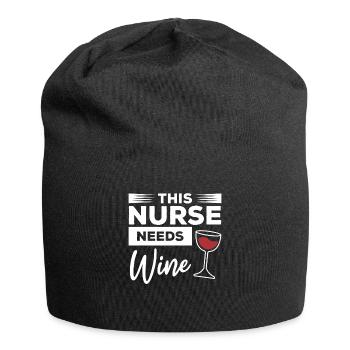 Cette infirmière a besoin d’infirmières Wine RN - Bonnet en jersey - noir - Devant