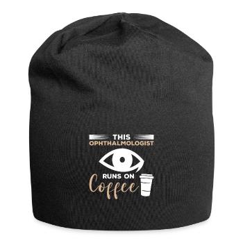 This Ophthalmologist Runs On Coffee Ophthalmology - Jersey Beanie - black - Front