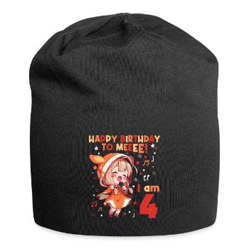 Anime Mandga K-Pop KPop Girl 4th Birthday - Jersey Beanie - black - Front