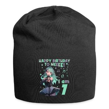 Anime Mandga K-Pop KPop Girl 7th Birthday - Jersey Beanie - black - Front