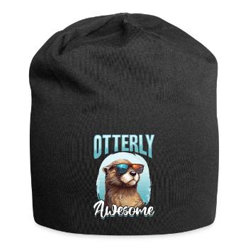 Otter Animal Kids & Adult - Otterly Awesome - Jersey-Beanie - Schwarz - Vorne