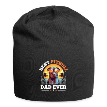Pitbull Pittie Dog Breed Pet Best Pitbull Dad Ever - Jersey Beanie - black - Front