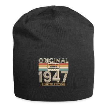 1947 Vintage Birthday Gift - Jersey Beanie - charcoal grey - Front