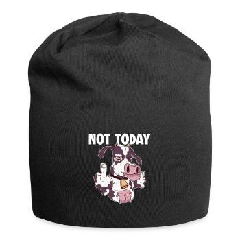 Pas aujourd’hui végétaliens végétaliens végétaliens végétariens végétaliens - Bonnet en jersey - noir - Devant