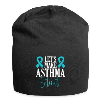 Lasst Uns Asthma Ausrotten Asthmakrieger - Jersey-Beanie - Schwarz - Vorne