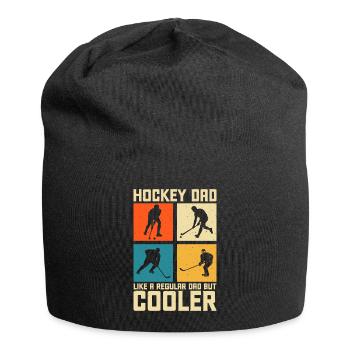 Hockey Eishockey Papa Vater Vatertag - Jersey-Beanie - Schwarz - Vorne