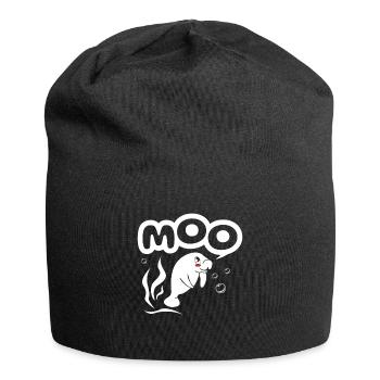 Moo Seekuh Süße Manatee Manati Seekühe - Jersey-Beanie - Schwarz - Vorne