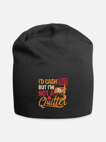 Gokkast Ik zou uitbetalen, maar gokken casino - Jersey-Beanie - zwart