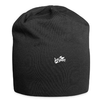 Vegan Logo Emblem Vegan Vegans Plant-Based - Jersey Beanie - black - Front
