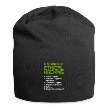 Hacker - Jersey-Beanie - Schwarz - Vorne