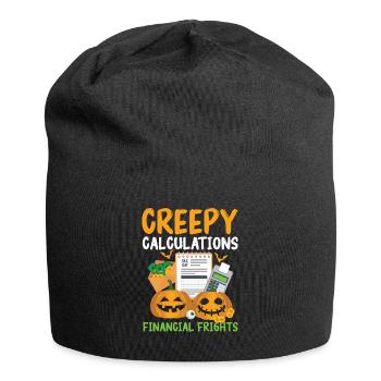 Gruselige Berechnungen Finanzielle Schrecken Hallo - Jersey-Beanie - Schwarz - Vorne