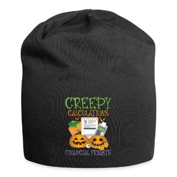 Gruselige Berechnungen Finanzielle Ängste Hallowee - Jersey-Beanie - Schwarz - Vorne