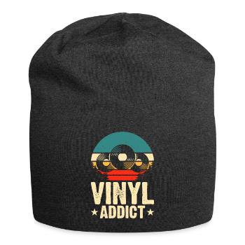 Accro au vinyle - Bonnet en jersey - charbon - Devant