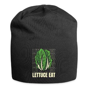Laitue Mangez végétalien Végétalien Végétarien à base de plantes - Bonnet en jersey - noir - Devant