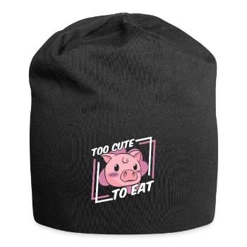 Zu süß, um Veganer zu essen Veganer Veganismus auf pflanzlicher Basis - Jersey-Beanie - Schwarz - Vorne