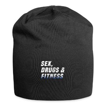 Sex drugs and fitness - Jersey-Beanie - Schwarz - Vorne