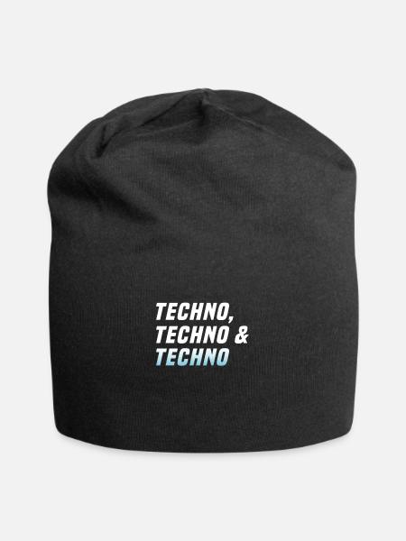 Techno Techno Techno - Jersey-Beanie - Schwarz