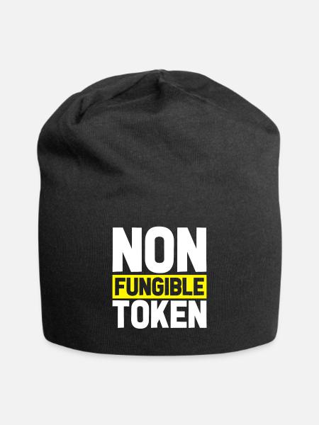 NFT - Jersey-Beanie - Schwarz