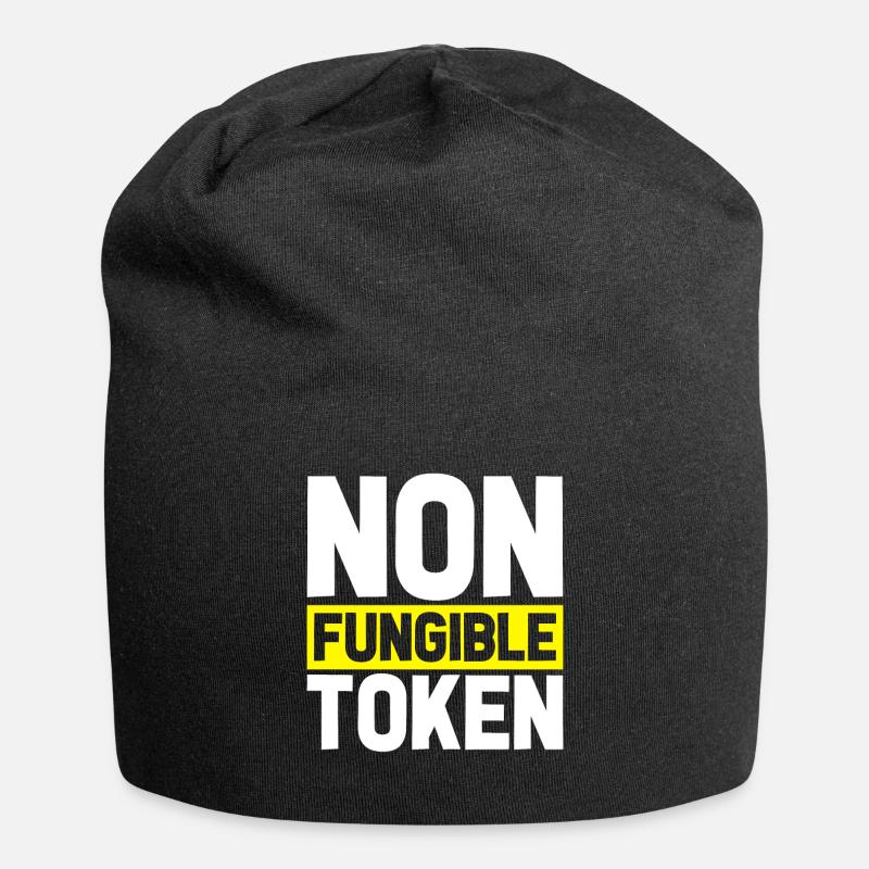 NFT - Jersey-Beanie - Schwarz