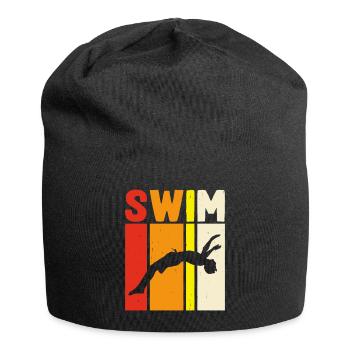 Schwimmen Schwimmer - Jersey-Beanie - Schwarz - Vorne