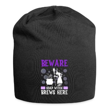 Soap making Halloween soap boiler saying - Jersey Beanie - black - Front
