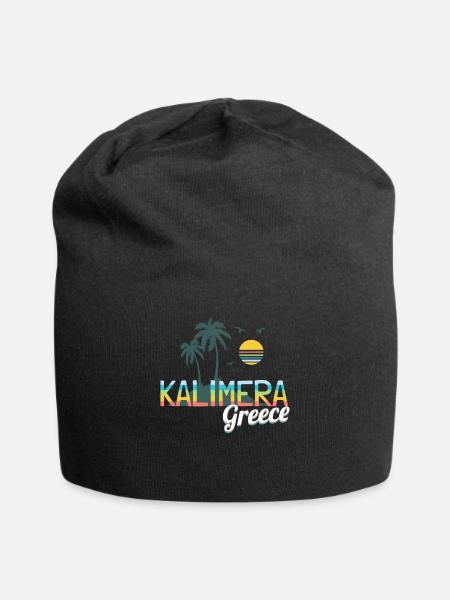 Kalimera, Grèce, Grèce - Bonnet en jersey - noir