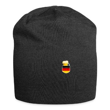Biertrinker Deutschland Bierfan Schwarz Rot Gold - Jersey-Beanie - Anthrazit - Vorne
