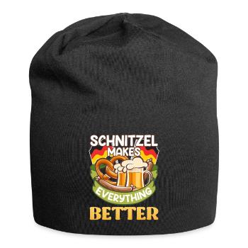 Schnitzel makes Everything Better Germany - Jersey Beanie - black - Front