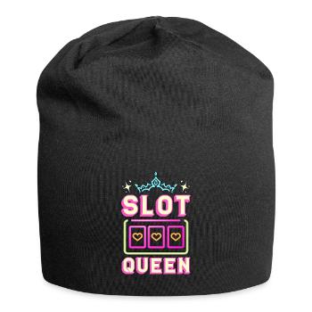 Slots Machine Slot Queen Casino Jackpot Betting - Jersey Beanie - black - Front