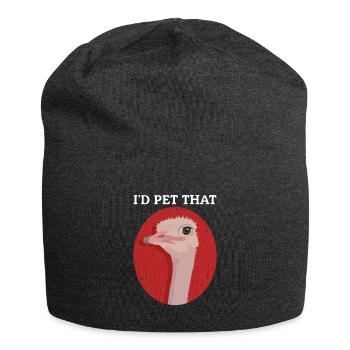 Autruche Oiseau Autruche Autruche Autruche Cadeau - Bonnet en jersey - charbon - Devant