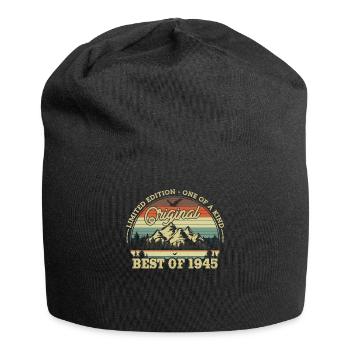 Cadeau d’anniversaire rétro 1945 78/79 - Bonnet en jersey - noir - Devant