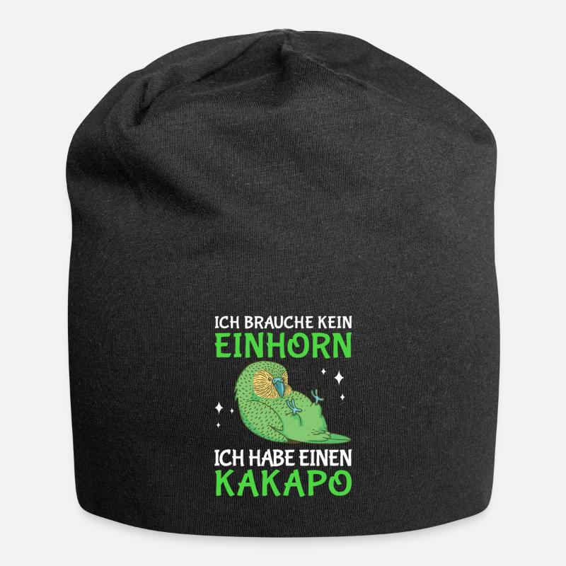 Ich habe einen Kakapo Neuseeland Papagei - Jersey-Beanie - Schwarz