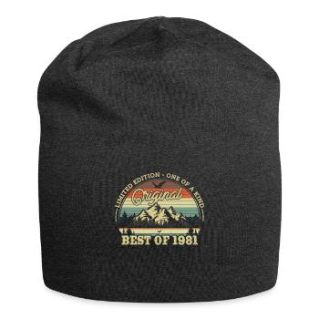 Nostalgia gift vintage '81 - Jersey Beanie - charcoal grey - Front