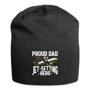 Flugbegleiter Papa Stewardess Flugbegleiter - Jersey-Beanie - Schwarz - Vorne