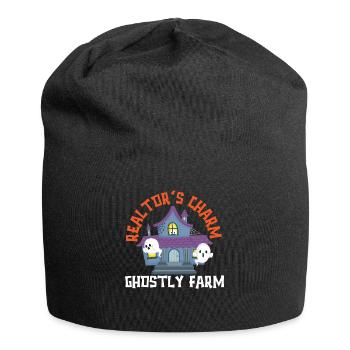 Makler Charme Geisterfarm Makler Halloween - Jersey-Beanie - Schwarz - Vorne