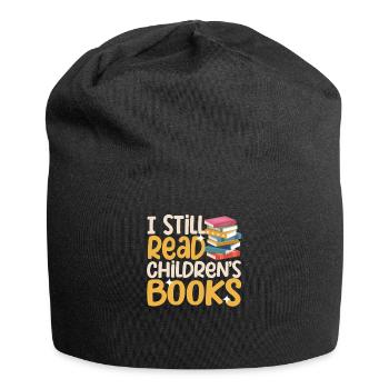 I still read children's books Funny book - Jersey Beanie - black - Front