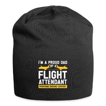 Flugbegleiter Papa Stewardess Flugbegleiter - Jersey-Beanie - Schwarz - Vorne