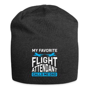 Flugbegleiter Papa Stewardess Flugbegleiter - Jersey-Beanie - Anthrazit - Vorne
