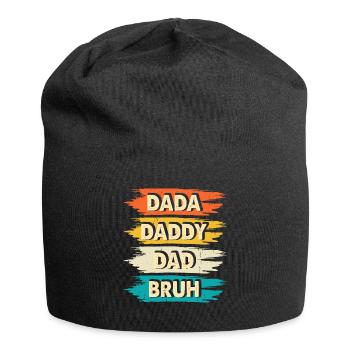 Papa Vater Vatertag - Jersey-Beanie - Schwarz - Vorne